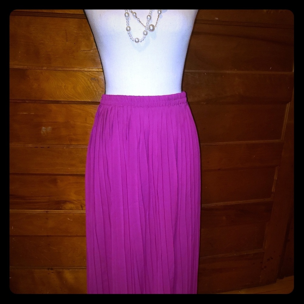 Magenta floor length skirt